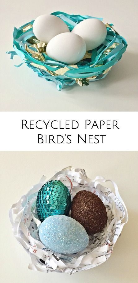 Make pretty bird's nests from recycled paper with tipsl on how to decorate eggs 3 ways! Fun spring and Easter craft for kids. Fun Diy Kids Crafts, Nest Craft, Egg Project, Easter Craft For Kids, Recycling For Kids, Children's Games, Easter Arts And Crafts, Easter Stuff, Easter Activities For Kids