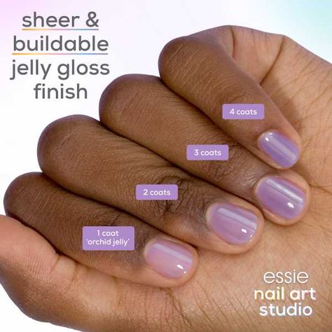 Essie Nail Art Studio Jelly Gloss 10 Ink Jelly Available At Superdrug Today Jelly Gloss, Sheer Nail Polish, Jelly Nail Polish, Peach Jelly, Essie Colors, Sheer Nails, Jelly Nail, Nail Art Studio, Nice Nails