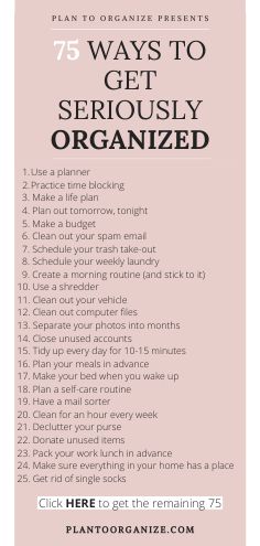 how-to-get-organized-with-tips-and-tricks Get Seriously Organized, Seriously Organized, Creepy Skin, Password Organizer, Organizational Tips, Holiday Organization, Declutter Challenge, Live Life Happy, Dollar Store Diy Organization