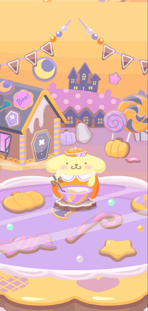 Pompompurin Halloween Wallpaper, Pumpumpurin Wallpaper, Sanrio Halloween Wallpaper, Fall Sanrio, Sanrio Autumn, Pompompurin Wallpaper, Halloween Sanrio, Case Wallpaper, Wallpaper Sanrio