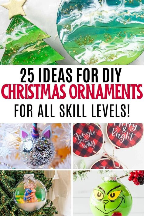 Add a personal touch to your holiday decor with these easy DIY Christmas ornaments. From rustic to modern, we’ve got you covered with unique and festive ideas that you can make at home. Get inspired and start creating your own handmade ornaments today! Diy Christmas Ornaments Using Cricut, Ornaments Using Cricut, Christmas Ornaments Easy, Easy Diy Christmas Ornaments, Diy Snowman Ornaments, Embroidered Christmas Ornaments, Map Ornaments, Picture Ornaments, Using Cricut