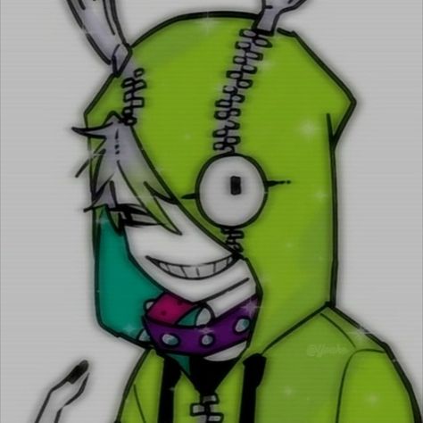 Gir Invader Zim Pfp, Scene Pfp, Blushing Anime, Paw Art, Scene Boys, Scene Emo, Invader Zim, Cute Profile Pictures, Book Art Drawings