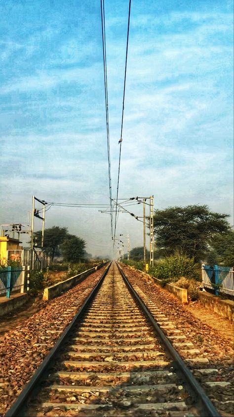 every symmetrical picture is aesthetic Train Tracks, Railroad Tracks, Track, Train