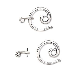 Clasp, JBB Findings, hook-and-eye, sterling silver, 16x15mm circle. Sold individually. Keyblade Design, Convertible Jewelry, Beaded Hearts, Wire Creations, Witch Shop, Wire Jewelry Making, Jewelry Tips, Metal Clay Jewelry, Pendant Bails