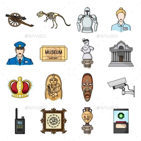 Museum and Gallery Cartoon Icons in Set #Gallery, #Museum, #Cartoon, #Set Museum Cartoon, Boo Ideas, History Icon, Gallery Museum, Crown Design, Web Templates, Cartoon Icons, Templates Free, History Museum