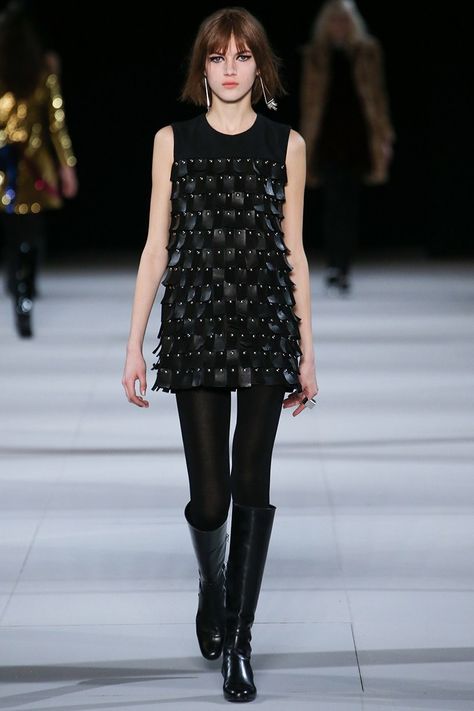 Saint Laurent Fall 2014 Saint Laurent 2014, Hedi Slimane, Fashion Week Runway, Live Fashion, Fall 2014, Embellished Dress, Vogue Paris, Looks Style, French Fashion