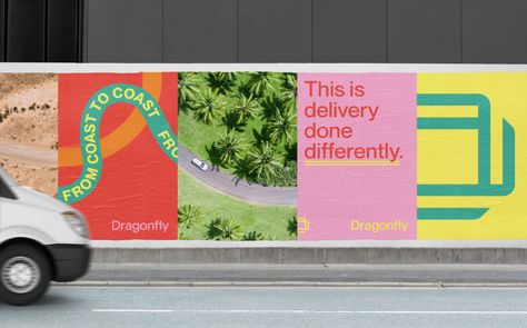 Dragonfly | lg2 on Behance Hoarding Design, Visuell Identitet, Company Anniversary, City Branding, Billboard Design, Online Logo Design, Online Logo, Company Branding, Shipping Company