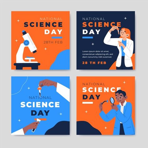 Educational Posts Instagram, Event Instagram Post, Library Branding, Texture Music, Instagram Infographic, National Science Day, Science Day, Instagram Event, International Youth Day