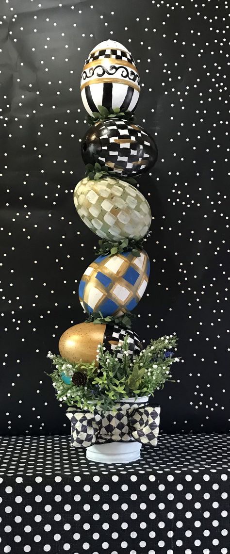 Egg Topiary by OurPlaceHandCrafted on Etsy Egg Topiary, Topiary Decor, Initial Door Hanger, Bee Cupcakes, Mckenzie And Childs, Sunflower Wall Art, Cupcake Stand, Kids Kitchen, Easter Wreaths