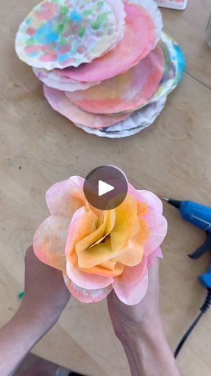 3.3K views · 1.6K reactions | Have you ever made coffee filter flowers? It’s such a fun simple craft that your kids will love! All you need is coffee filters, paint/watercolors, pipe cleaners, and hot glue. 

We are trying to plan out our days this summer and we are hoping to do a fun craft every Monday for “Make Something Monday”. | K I N D R E D  B O O K | latterdaybaby · Original audio Flower Coffee Filter Craft, Crafts With Coffee Filters For Kids, Coffee Filter Painting, Coffee Filters Crafts, Coffee Filter Flowers For Kids, Craft With Coffee Filters, Watercolor Coffee Filter, Coffee Filter Crafts For Kids, Coffee Filter Art Projects