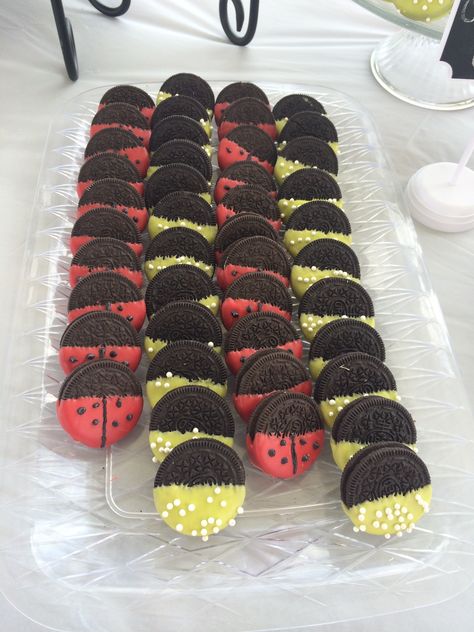 Miraculous Ladybug Rice Krispies, Ladybug Theme Party, Ladybug Snacks, Ladybug Food, Ladybug Birthday Theme, Ladybug Party Decorations, Miraculous Ladybug Party, Ladybug Baby Shower, Tikki Y Plagg