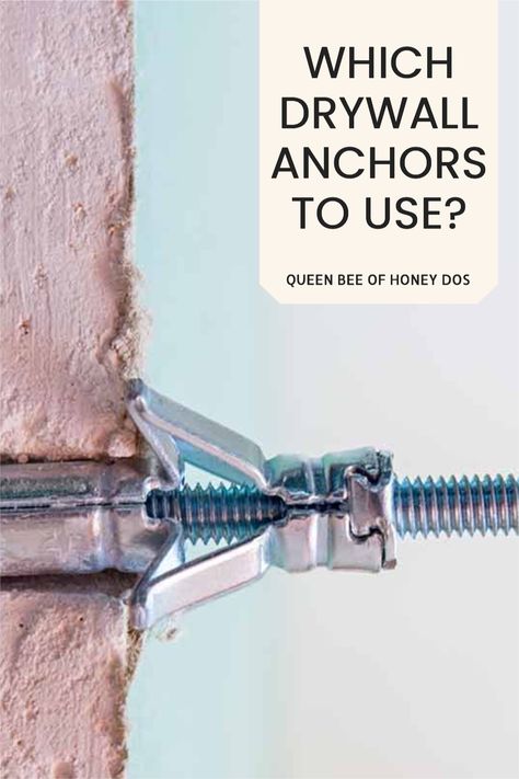 Before you tear up your walls trying to mount those wall hangings, check out these tips for choosing the best and most secure anchors. Anchor Furniture To Wall, How To Anchor Furniture To Wall, Wall Anchors How To Use, Fix Holes In Drywall Diy, Repainting Walls, How To Fix Big Holes In Drywall, Hanging Tv, Drywall Anchors, Home Maintenance Checklist