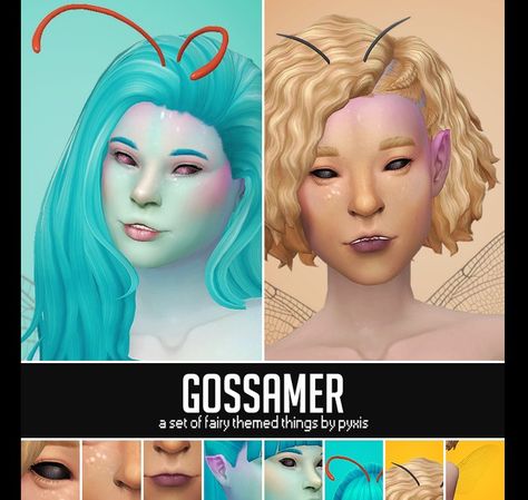 GOSSAMER Set - UPDATED + NOW FOR KIDS & Toddlers Fairy Set [#ts4_adult_body] [#ts4_adult_acc] [#ts4_child_body] [#ts4_child_acc] [#ts4_toddler_body] [#ts4_toddler_acc] [#ts4_bacc_dragon] Demon Teeth, Vampire Stuff, Themed Makeup, Demon Days, Fairy Stuff, Sims 4 Mm Cc, Sims 4 Cc Makeup, Sims 4 Cc Skin, Sims Games