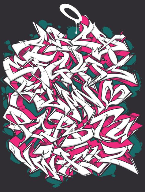 WILD/ABC-BOOK on Behance Aesthetic Graffiti, Graffiti Alphabet Wildstyle, Graffiti Alphabet Styles, Graffiti Fonts, Graffiti Lettering Alphabet, Graffiti Art Letters, Graffiti Wildstyle, Graffiti Text, Graffiti Letters