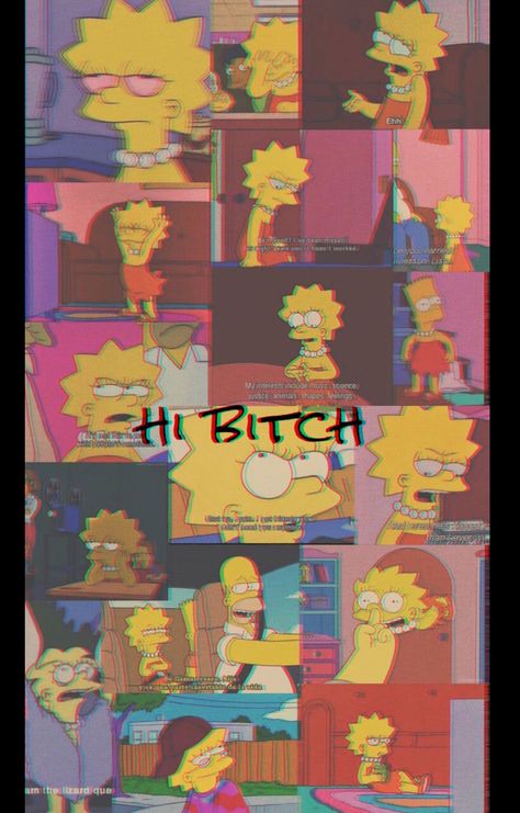 Mood Bad Words Wallpaper Aesthetic, Simpsons Aesthetic Mood Wallpaper, Funny Simpsons Wallpaper, Simpsons Aesthetic Wallpaper, Moodboard Background, Simpsons Aesthetic, Simpsons Wallpaper, The Simpsons Family, Background Collage