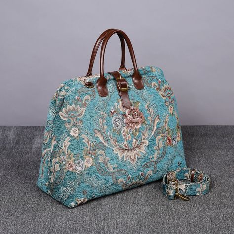 Carpet Bag Purse, Handmade Travel Bag, Carpet Bags, Victorian Carpet, Victorian Purses, Gemstone Rings Vintage, Leather Weekender, Carpet Bag, Rancho Cucamonga