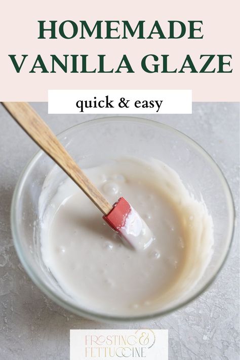 This homemade vanilla icing recipe has only 3 ingredients and can be whisked together in just 1 minute. It's the perfect easy glaze for cakes or bundt cakes! Runny Icing For Cake, Easy Homemade Icing 3 Ingredients, How To Make Glaze Icing, Vanilla Icing Recipe Easy, Quick Icing Recipe, Homemade Icing For Cake, Easy Glaze Icing, Simple Glaze Icing, White Icing Recipe