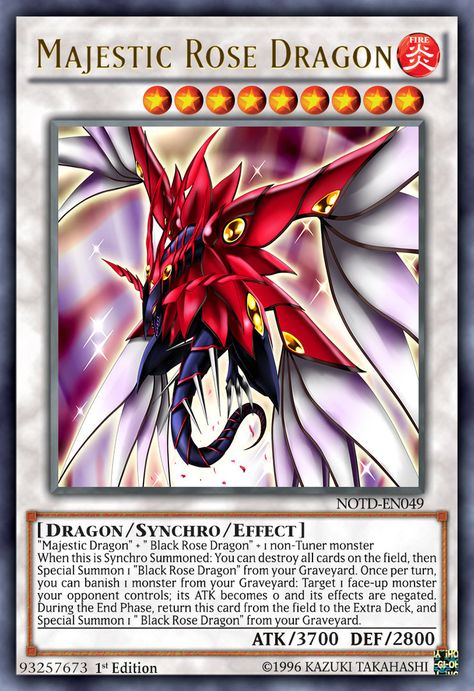 Majestic Rose Dragon by LightKeybladeMaster Rose Dragon Yugioh, Black Rose Dragon Yugioh, Yugioh Tattoo, Black Rose Dragon, Yugioh Dragon Cards, Custom Yugioh Cards, Rose Dragon, Yugioh Dragons, Majestic Dragon