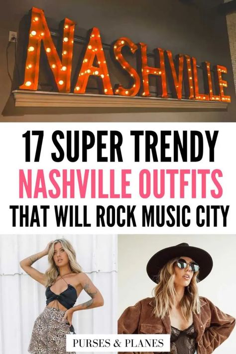 17 Trendy Nashville Outfits That Will Rock Music City • Purses & Planes Trendy Nashville Outfits, Nashville Summer Outfits, Nashville Outfits Summer, Outfits For Night Out, Nashville Outfits Spring, Nashville Fall, Nashville Style Outfits, Nashville Bars, Tennessee Outfits