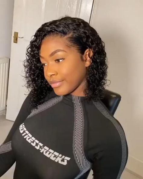 QIMI Top Virgin Human Hair Water Wave 13x4 Bob Lace Front Wigs 150 Density [Video] [Video] in 2022 | Short human hair wigs, Curly bob wigs, Hair styles Wigs Styles, Air Style, Curly Styles, Wig Care, How To Curl Short Hair, Curly Bob Wigs, Virgin Hair Wigs, Short Human Hair Wigs, Hair Supplies