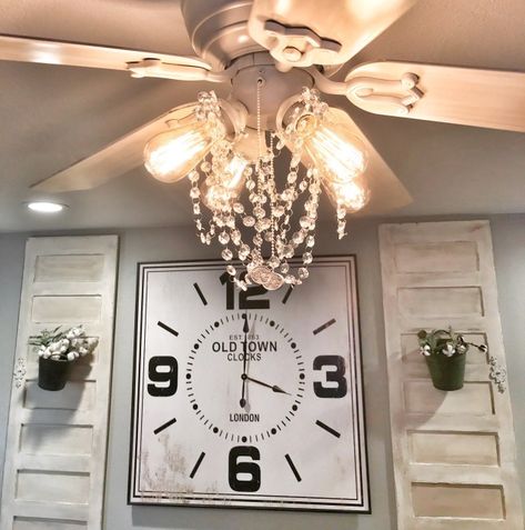 Ceiling fan makeover – Fancy Fix Decor Ceiling Fan Makeover Diy Ideas, Diy Ceiling Fan Makeover, Glam Ceiling Fan, Kitchen Ceiling Fans, Ceiling Fan Diy, Ceiling Fan Update, Fan Makeover, Fan Light Covers, Ceiling Fan Makeover