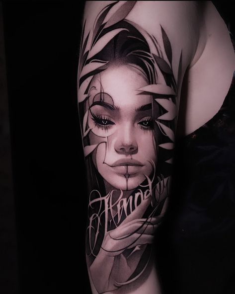 Tattoo artist Stanislav Poryadkov | Сургут, Russia | iNKPPL Neo Realism, Dark Realism, Sleeve Reference, Payasa Tattoo, Mujeres Tattoo, Graphic Tattoo, Neo Tattoo, Pop Art Tattoos, Mexican Art Tattoos