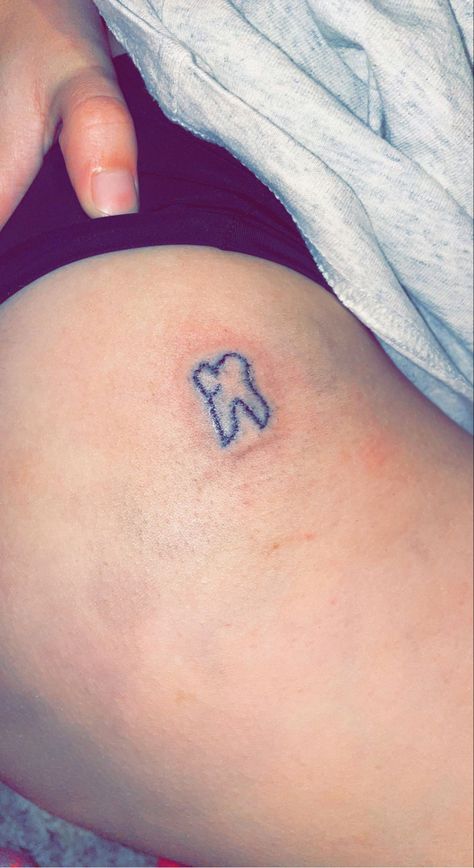 Tooth Stick And Poke Tattoo, Fish Stick And Poke, Simple Stick And Poke, Tattoos Stick And Poke, Tooth Tattoo, Stick Tattoo, Stick N Poke, Fish Sticks, Stick N Poke Tattoo