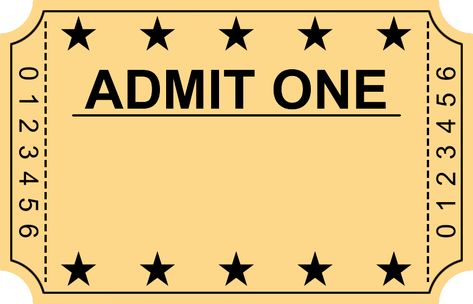 Admit One Ticket Template, Ticket Template Free Printables, Template Tiket, Movie Ticket Template, Movie Ticket Stubs, Movie Ticket Invitations, Ticket Template Printable, Ticket Design Template, Movie Clipart