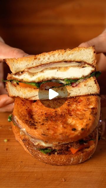 Owen Han on Instagram: "Chicken Soppressata Sandwich w/ Nduja Butter INGREDIENTS * Sourdough * Nduja butter * Red onion * Basil * Peppers in oil * Chicken cutlet * Smoked provolone * Soppressata" Soppressata Sandwich, Nduja Butter, Peppers In Oil, Owen Han, Chicken Cutlet, Meat Sandwich, Chicken Cutlets, Provolone, Red Onion