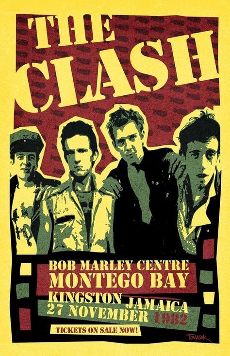 The Clash Poster, The Clash Band, 1980s Posters, Rico Rodriguez, Cd Artwork, Adidas Art, Vintage Concert Posters, Music Concert Posters, Vintage Music Posters