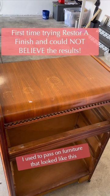 Waterfall Dresser Makeover Before After, Waterfall Dresser Makeover Vintage, Waterfall Furniture Makeover, Restor A Finish, Waterfall Dresser Makeover, Art Deco Waterfall Dresser, Dresser Flip, Colourful Furniture, Dresser Flips