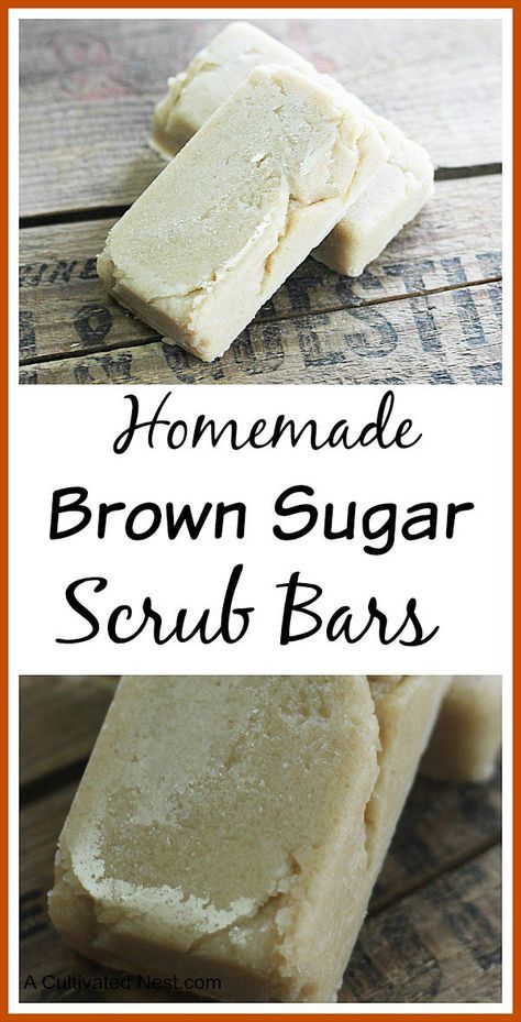 Easy Homemade Brown Sugar Scrub Bars - body scrub in a solid form. Great for exfoliation and makes a wonderful gift! Sugar Scrub Bars, Homemade Brown Sugar, Scrub Bars, Brown Sugar Scrub, Homemade Scrub, Diy Body Scrub, Diy Scrub, Homemade Soap Recipes, Scrub Recipe