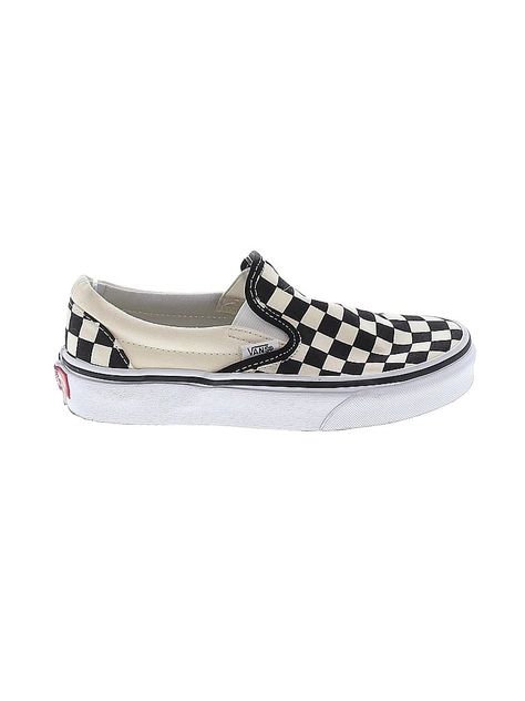 Vans Sneakers Size: 5 Shoes - used. No Fabric Content, Checkered/Gingham | Vans Sneakers: Ivory Checkered/Gingham Shoes - Size 5 Gingham Vans, Gingham Shoes, Checkered Vans, Vans Sneakers, Gingham, Sneakers, Fabric