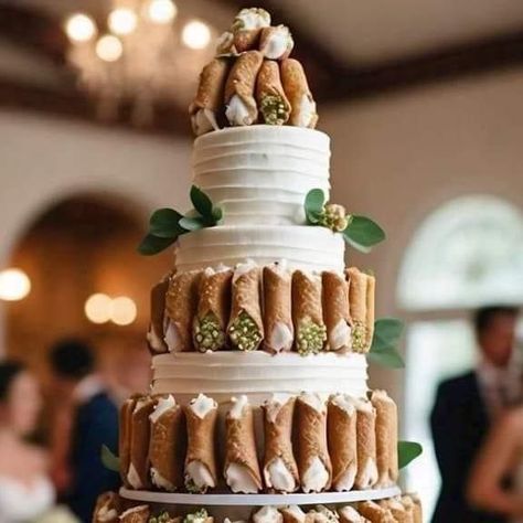 We Are Italians on Instagram: "A new landmark “The Cannoli Tower”! ♥️ 🇮🇹" Cannoli Tower Wedding, Cannoli Cake Wedding, Cannoli Wedding Cake, Wedding Cannoli, Cannoli Tower, Italian Wedding Cake, Cannoli Cake, Italian Wedding Cakes, Sicily Wedding