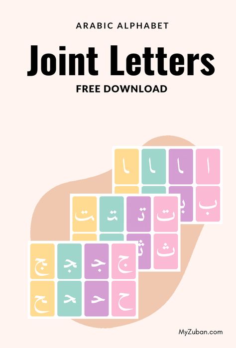 Arabic Alphabet Joining Letters Flashcards PDF Download - My Zuban Arabic Flashcards Printable, Arabic Connecting Letters Worksheets, Arabic Letters For Kids, Arabic Alphabet Pdf, Arabic Alphabet Flashcards, Letters Flashcards, Letters In Arabic, Arabic Colors, Quran Journal