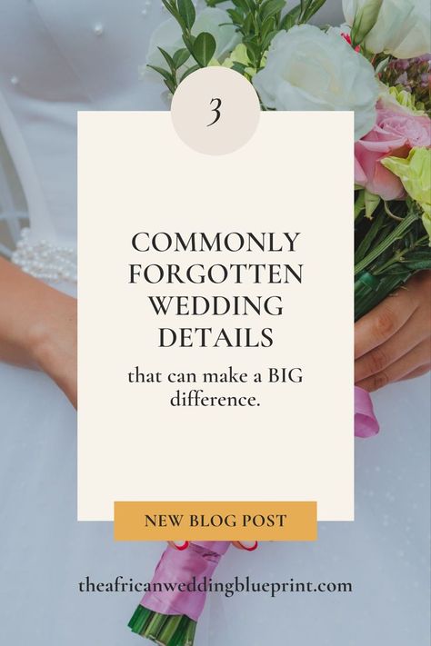 The 3 Most Commonly Forgotten Wedding Details. Forgotten Wedding Details, Smaller Wedding, Wedding Planning Details, Planning A Small Wedding, Wedding Planning Tips, Small Wedding, Wedding Tips, 3 Things, News Blog