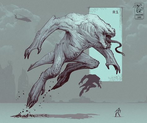 ArtStation - Creatures, Dragon`s Lake Monster Creature, Lake Monsters, Kaiju Design, Monster Artwork, Monster 2, Science Fiction Illustration, Monster Drawing, Creatures Art, Animation Sketches