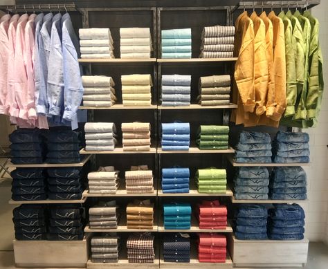 Men's wear Mens Wear Shop Interior Design, Denim Display, Fashion Business Plan, Mens Wear Shop, Gents Wear, Store Plan, Fashion Showroom, Clothing Store Displays, Cloth Shop