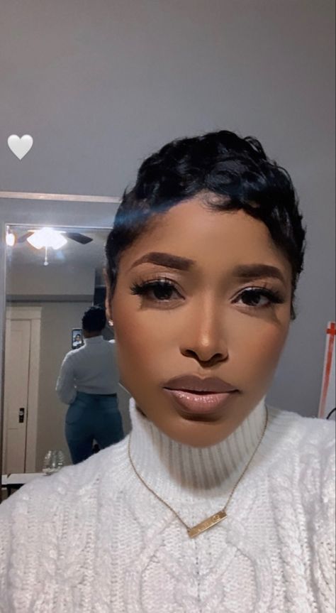 Pixie Transformation, Rihanna Haircut, Short Pixie Cut Black Women, Pixie Cut Black Women, Very Short Pixie, Finger Waves Short Hair, Short Relaxed Hairstyles, Black Hair Short Cuts, Short Black Hair