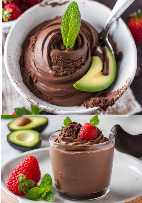 Indulge in a guilt-free treat with this luscious Chocolate Avocado Mousse! 🍫🥑 Creamy avocados, rich cocoa powder, and a touch of sweetness come together to create a decadent dessert that's both delicious and nutritious. Top it with fresh berries, nuts, or shredded coconut for an extra burst of flavor. This easy-to-make mousse is perfect for satisfying sweet cravings while keeping it wholesome. Try it tonight and treat yourself to a delightful dessert experience! #HealthyDesserts #... Avocado Mouse, Protein Mousse, Chocolate Avocado Mousse, Avocado Dessert, Avocado Mousse, Milk Dairy, Avocado Chocolate Mousse, Chocolate Avocado, Sweet Cravings