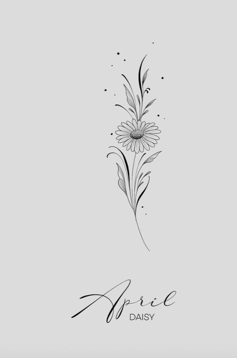 Big Flower Tattoos Shoulder, Daisy Tattoo On Arm, April Birth Flower Spine Tattoo, Daisy Spine Tattoos For Women, Daisy Aries Tattoo, Daisy Collar Bone Tattoo, Daisy Back Tattoo, Daisy Rib Tattoo, Daisy Birth Flower Tattoo