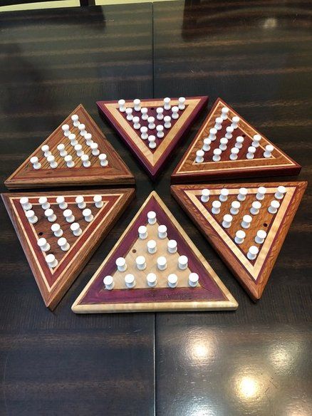 Triangle Peg Game, Triangle Game, Peg Game, Cracker Barrel, Triangle Shape, Woodworking Projects, Board Games, Barrel, Woodworking