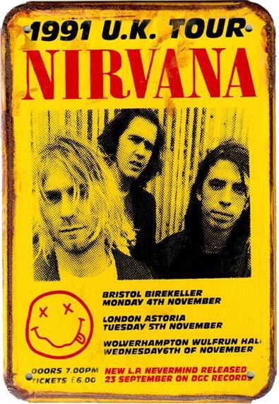 https://medium.com/cuepoint/takeoff-the-oral-history-of-nirvana-s-crossover-moment-1b12603ed5f Nirvana Poster, Nirvana Band, Vintage Music Posters, Oral History, Tour Posters, Rock Concert, Rock Posters, Poster Pictures, Gig Posters