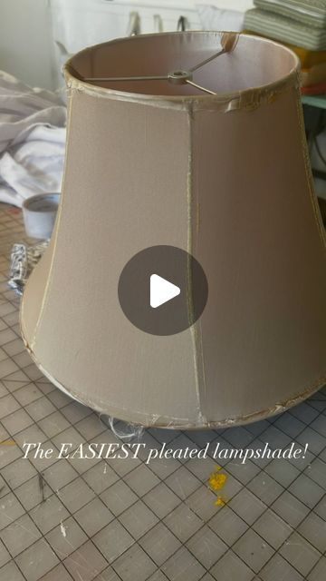 Faux Pleated Lamp Shade, Pleated Fabric Lampshade, How To Cover A Lampshade With Fabric, Cozy Colorful Cottage, How To Recover A Lamp Shade, Diy Fabric Lampshade, Covered Lampshades, Lampshade Diy, Pleated Lamp Shades