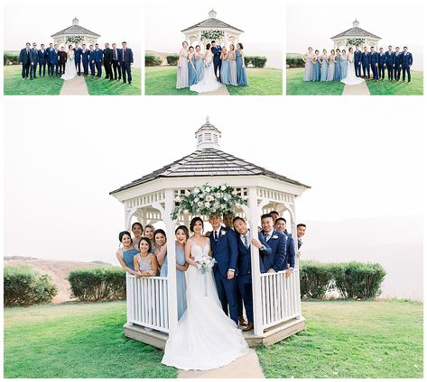 Classic and fun Bridal Party Gazebo Portraits Gazebo Wedding Photo Ideas, Gazebo Prom Pictures, Engagement Photos Gazebo, Gazebo Wedding Pictures, Gazebo Wedding Photos, Gazebo Wedding Photography, Gazebo Pictures, Party Gazebo, Wedding Photography List