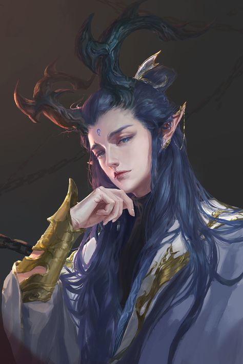 ArtStation - Avatar_Ao Bing, Yun Gao Ao Bing, Man Character, Fantasy Concept Art, Art Dolls, Supernatural, Anime Boy, Cute Art, Concept Art, Avatar