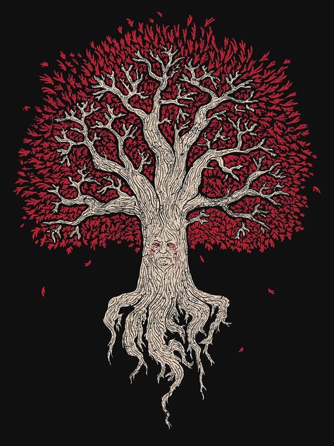 Game Of Thrones Tree, The Old Gods, Children Of The Forest, Old Gods, Medieval Tattoo, Game Of Thrones Books, Game Of Thrones Artwork, Game Of Thrones Dragons, Tree Poster