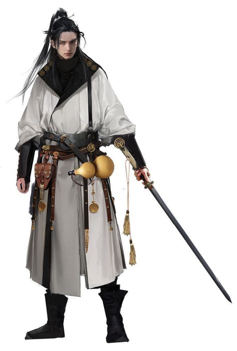 Monk Dnd, Sci Fi Outfit, Chinese Warrior, Larp Costume, Concept Art Character, Film Inspiration, Fantasy Armor, Game Character Design, Armor Concept