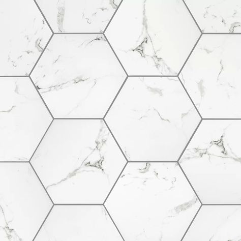 EliteTile Lively Hex 8.63" x 9.88" Porcelain Field Tile | Wayfair Patterned Wall, Historic Renovation, Tile Texture, Merola Tile, Porcelain Mosaic Tile, Porcelain Floor, Hexagon Tiles, Toilet Storage, Bathroom Floor Tiles