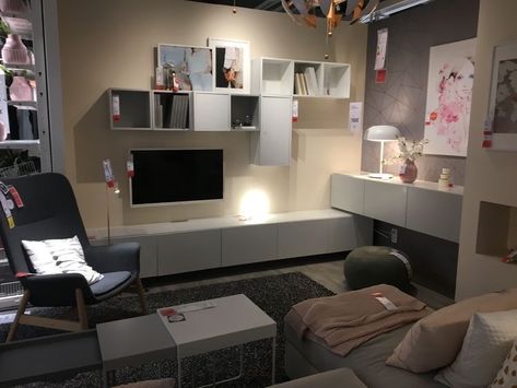 Eket Tv, Ikea Showroom, Ikea Eket, Ikea Besta, Living Room Corner, Guest Room Office, Room Corner, Ikea Hack, Interior Architecture Design